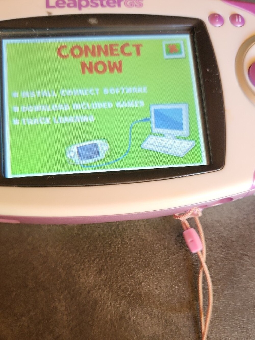 LeapFrog Leapster GS Handheld Learning Game Console - Pink & White With Tangled - Picture 7 of 9